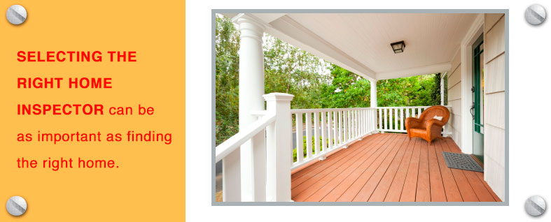 Selecting the right home inspector