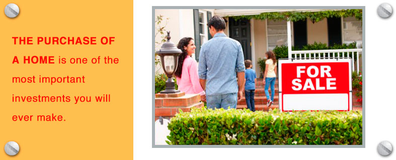 The purchase of a home